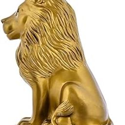 Livre Riche HANDICRAFTS Present Majestic Lion Statue with Crown | Royal Sculpture Showpiece for Home Decor, Living Room Accent Figurine-image-43
