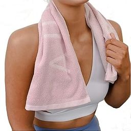 Aurora Athletica Pink Gym Towel - 100% Organic Cotton - Silver Infused - 31.5 X 15.75 inch-image-49