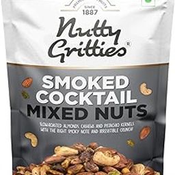 Nutty Gritties Premium Smoked Cocktail Mixed Nuts 200g - Roasted and Smoked Flavoured Pistachio Almonds, Cashew Nuts, Pistachio Kernel | Mixed Dry Fruits| Evening Snack-image-87