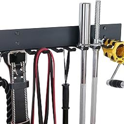 Alvade Modern Black Steel Gym Equipment Storage Rack, 23‘Barbell Rack, 11 Prong, 15kg Weight Capacity-16