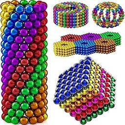Design Houze Updated Quality Magnetic Balls Building Set, 216 Pieces, 5mm Multi-Colour Educational Blocks, 6x6 Cube Construction Toy - 8 Colours - 5 MM-image-93