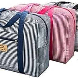 Nylon Waterproof Foldable Lightweight Large Capacity Storage Unisex Luggage Bag, Large Carry Foldable Travel Bag (Multi Color, 1 Bag)-image-34