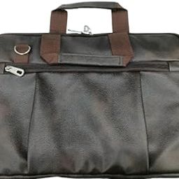 murchi Professional Laptop Bag, Water-Resistant Material, Brown and Black Office Handbag with Carrying Straps-image-100