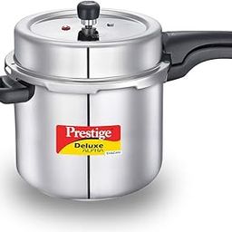 Prestige 10 Litres Svachh Deluxe Alpha Induction Base Outer Lid Stainless Steel Pressure Cooker | Deep lid controls spillage | Silver | Pressure Indicator | Controlled Gasket-release system-image-17