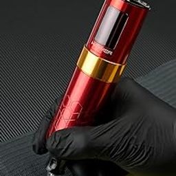 Hammer Professional Rotary Tattoo Machine, Red and Gold, Metallic Finish-image-21