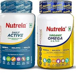 Nutrela Combo omega 60 Softgel & Daily active multivitamin 30 Capsules-3