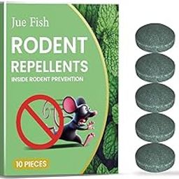 10 Pcs Rodent Repellents Pills Mouse Repellent Peppermint Oil Mouse Squirrel Deterrent for Outdoor Garage, Rat Poisoning for Home, Repellent to Keep Rodents Out of Car, Rat Controller Pill-image-89