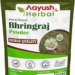 Aayush Herbal Bhringraj Powder NATURAL for hair growth and conditioning 100g-image-57
