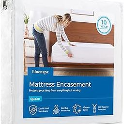 Full : LINENSPA Zippered Encasement Waterproof, Dust Mite Proof, Bed Bug Proof Breathable Mattress Protector - Full Size-image-20