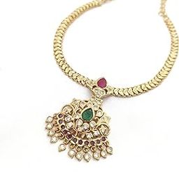 Impon Micro Gold Plated Trendy Fashion Jewellery Attigai Necklace Short Chain for Women & Girls-image-27