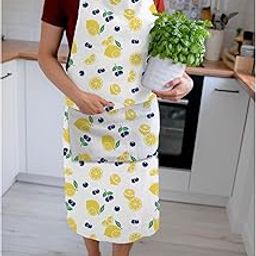 Apron| 100% Cotton Full Size Unisex Kitchen Printed Apron with 2 Big Front Centre Pocket and Adjustable Neck Strap (Multi printed)-image-18