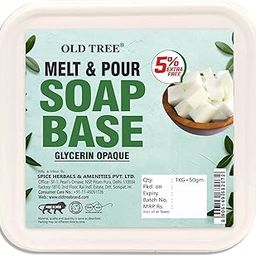 Old Tree Glycerine Opaque Soap Base (1Kg + 50g Extra) for Soap Making | Paraben Free & Non Fragrant | Melts & Pour Handmade Soap | DIY Soap Making at Home-image-32