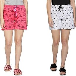 club a9 Women's Cotton Printed Regular Fit Shorts (Combo of 2) (WSCOM2-New_338)-picture-27