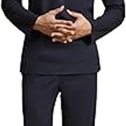 Men's 2 Pieces Cotton Set Henley Shirt Long Sleeve and Casual Beach Pants Summer Yoga Outfits-image-13