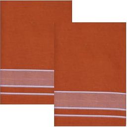 Color Kerala style (Mundus) Dhotis for Men Light Kaavi and Light Kaavi (Saffron) (Free Size Assorted Veshti (Kaili) Pack of 2-image-79