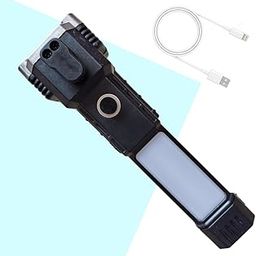Hammer Rechargeable LED Most Powerful 1800mAh Battery Torchlight(Black)-image-32