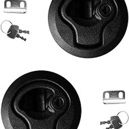 VELURA Black 2" Flush Pull Slam Latch for Marine Boat Hatch 1/4" Door Lock 2 Pcs |2 Pieces Fishing Rod Holder|Deck & Cabin Hardware| Parts & Accessories-image-54