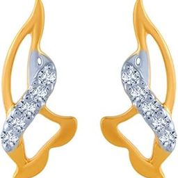 p.c. chandra jewellers 18k (750) Yellow Gold and Diamond Stud Earrings for Women-picture-1