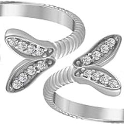 Rihi By P.C.Chandra 925 Sterling Silver Pair of Adjustable Toe Ring for Women & Girls-image-23