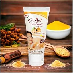 Femina Natural Glow Face Wash with Haldi & Chandan | For Tan Removal & Skin brightening | SLS & Paraben Free | For All Skin Type | For Men & Women | 60 ml-11