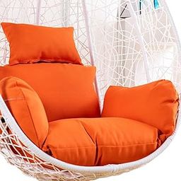 KYNE Microfibre Cushion for Hanging Basket Swing Chair for Outdoor Egg Swing Chair/Garden Swing, Seat Padded Pillow Polyester Designer Cushion (Orange)-image-33