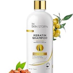 The Skin Story Keratin Shampoo for Normal Hair | Deep Cleansing & Frizz Control for Dry Hair | Nourishing Shampoo Enriched with Argan Oil, Macadamia Oil & Biotin | Paraben-Free | Shampoo for Women & Men | 450ml-29