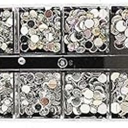 1PC. Palette Rhinestone 12 Styles DIY Nail Art Silver AB Crystal Diamonds For Manicure (Silver AB Flat back Rhinestone)-image-37