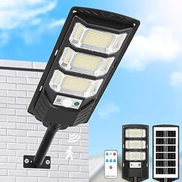 Solar Outdoor Waterproof 6500K LED Flood Lights with Motion Sensor, Remote, Security for Parking Lot, Yard (1 Pack)-13