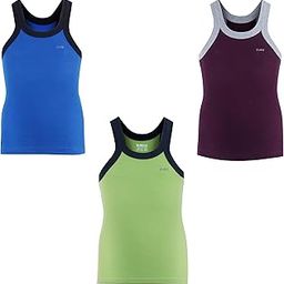 Kid's 100% Cotton Standard Solid (Pack of 3) (Junior Micra Gym Vest-3P_Assorted_60 060)-image-15