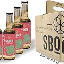 SBOOCH - Indian Sparkling Kombucha Tea | Gor Keri Flavor |275ml Pack of 6| Gut-Friendly Beverage | Antioxidant-Rich Zero Preservatives | Alcohol-Free Fermented Tea | Vegan & Gluten-Free-image-60