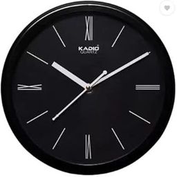 Kadio Analog 24.5 cm X 24.5 cm Wall Clock (Black, with Glass, Standard)-16