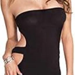 Women Lycra Cutout Strapless Backless Mini Dress-image-2