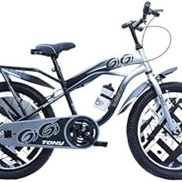 TONY RAW Bicycles Gigi Sports BMX Single Speed 20T Bicycle Cycle for Kids 7 to 10 Years Boys & Girls with Side Stand (Grey Black)-image-27