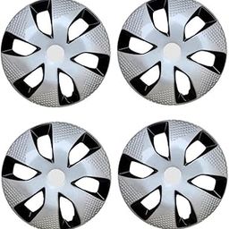 Panewaj Car Wheel Cover Wheel Cap with Rings Compatible for All New Alto K10 2022 Sporty Looks Universal Model Car Wheel Size 13 Inch Press Fitting Rims Set of 4 Pieces (Black & Silver)-image-11