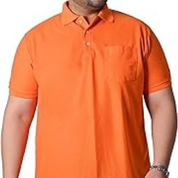 Plus Size Men's Regular Fit Solid Polo Tshirt-image-18