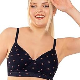 Printed Tshirt Bra - Wirefree and Padded with Inner Elastic in B, C & D Cups-image-34