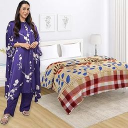HOKIPO Microfiber Ultra Soft Reversible AC Comforter/Blanket for Double Bed | All Weather Duvet | 220 GSM (IN-559-D2)-image-9