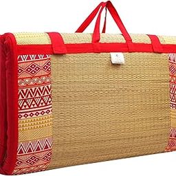 Home Tex Life Kora Grass Cushion Sleep Healthy, Easy Portable and Folding Mat (Deep West,5 X 6.5 Ft,20 Mm Thickness)-image-46