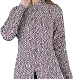 lady willington Women's Wool Round Neck Sweater (LONGPRINTCOAT_Chillycherry_3XL)-picture-15