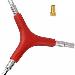 Schrodinger15 30043+A Bicycle Cycle Hex Wrench 3 Way Y-Shaped Allen Key Spanner Repair Tools 4/5/6 MM + 1 nos Presta to Schrader Adaptor-11