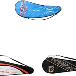 Portable Badminton Racket Case Full-Covered Shoulder Soft Cover Silver Black-image-46