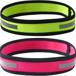 SECRET DESIRE Creations 2Pcs Reflective Outdoor Sports Headband for Yoga Gym Night Running Riding-image-18