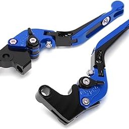 CosmoMart Motorbike Handle, 2pcs Motorcycle Levers 19.5cm/7.68in Length CNC Aluminium Alloy Replacement for FZ1 FAZER 2006-2015 for Modification(Blue)-21