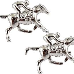 Unique Men Jewelry Silver Plated Vintage Horse Design Sleeve Button Formal Cuff Button Wedding Shirt Button, Suit, Blazer Cufflinks Pair Gift Set for Men (460-CHC4-1080-S)-image-41