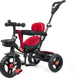Luusa® TFT-1 Plug N Play Tricycle/Parental Control, Cushion seat and Safety Guard Rail| for Age Group 2+ Years | Carrying Capacity Upto 30-KGS (RED) Made in India-image-96
