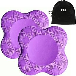 HOMEGALLEY Yoga Knee Pad for Exercise Elbow Cushion Pad Premium EVA Material for Yoga, Meditation, Pilates, Exercise & Workout Knee Cushion For Yoga Extra Cushion- Set of 2, 20 Cm, Purple-image-44