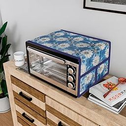 Heart Home Oven Top Cover | Microwave Oven Top Cover | Microwave Cover with 4 Utility Pockets | Oven Cover for Kitchen D�cor | Sunflower Oven Top Cover | Blue-image-27