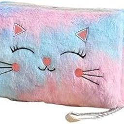 ROZADIO Cute Cat Plush Cosmetic Bag Organizer Travel Toiletry Bag Makeup Pouch Style A |Health & Beauty | Makeup | Makeup Bags & Cases (Multicolor, Pack of 1)-image-36