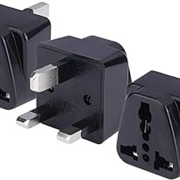 MX UK Adapter for Indian Pins Type G Plug Adapter India to UAE Hong Kong Dubai Singapore Universal Travel Adapter Ireland Plug Travel Adapter 3-Prong Flat Pin Converter Socket Pack of 3-10