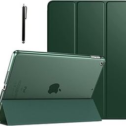 ProElite Smart Trifold Hard Back Flip Stand Case Cover for Apple iPad 9.7 inch 2018/2017 Air 1 Air 2 5th 6th Generation with Stylus Pen- Dark Green-image-53